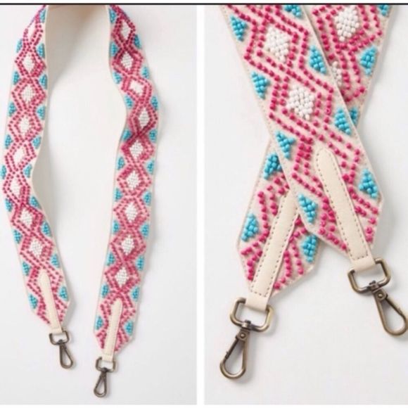 Pink and Blue Beaded Strap - Picture 1 of 7